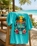 Tropic Vibes T-Shirt in BLUE