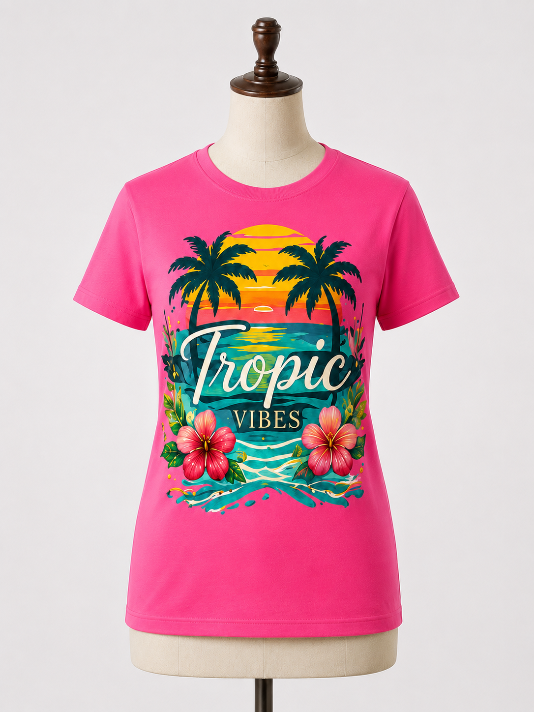 Tropic Vibes T-Shirt in PINK